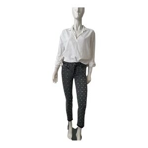 Pistola Women’s Black Rhinestone Jeans Size 26 Straight Cotton Blend Relaxed Fit